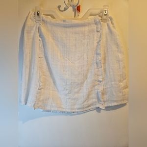 Women's Wild Honey White Lined Ruffled Skirt Size M #W-421